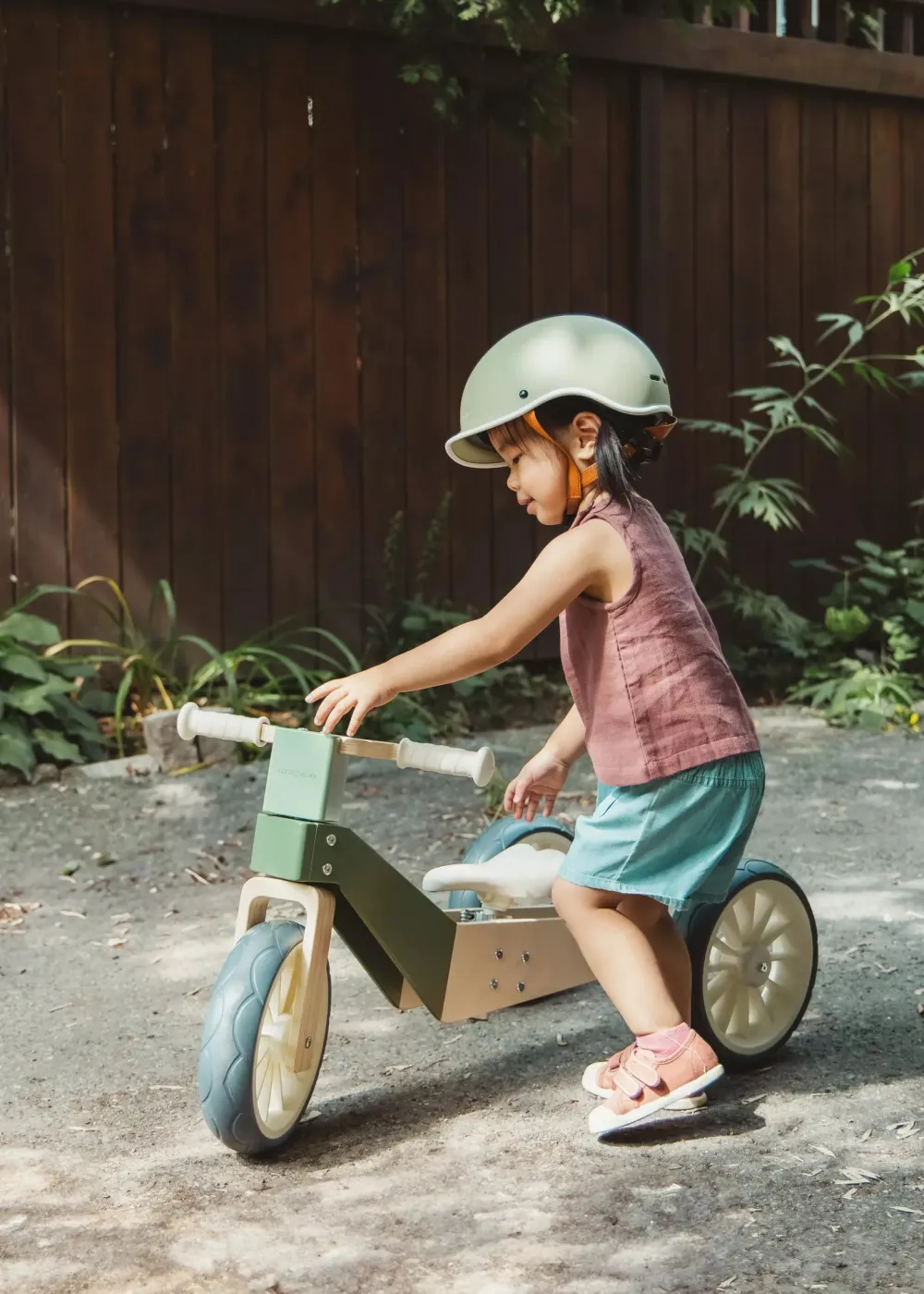 Coco Village Wooden Balance Bike 3-in-1 - Seafoam