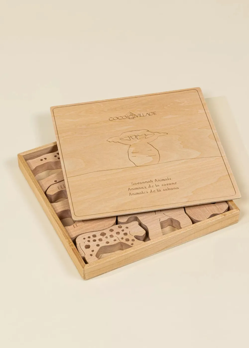 Coco Village Wooden Balance Puzzle - Safari (8 pcs)
