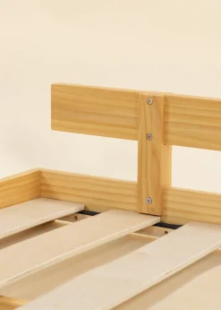 Coco Village Wooden Bed Frame - Natural Wood