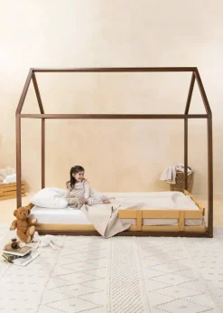 Coco Village Wooden Bed Frame - Natural Wood