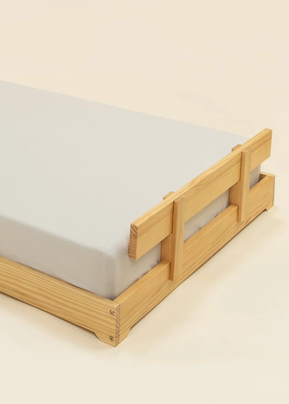 Coco Village Wooden Bed Frame Rail - Natural Wood