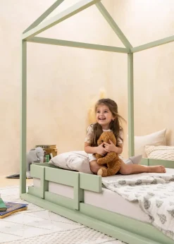 Coco Village Wooden Bed Frame Rail - Walnut