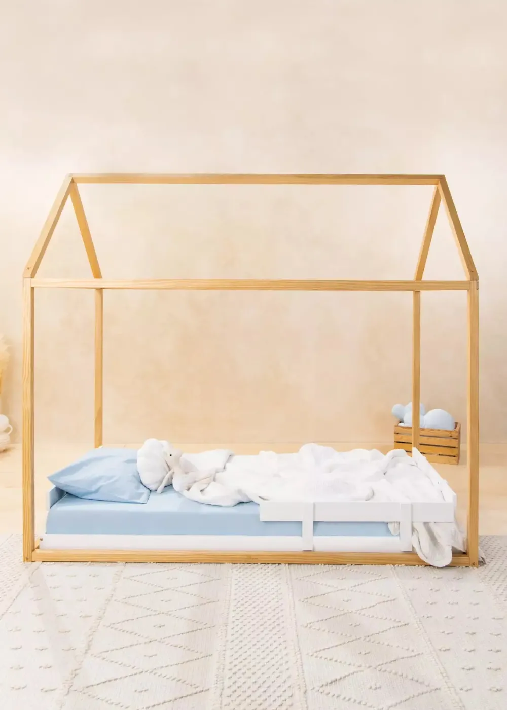 Coco Village Wooden Bed Frame Rail - Walnut