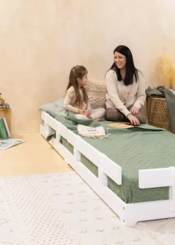 Coco Village Wooden Bed Frame Rail - White