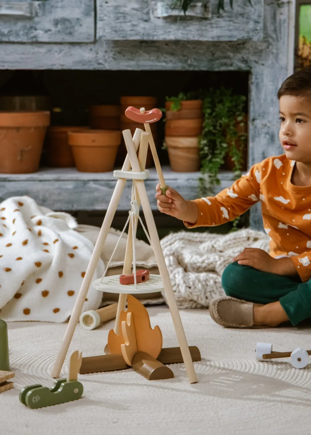 Coco Village Wooden Camping Playset