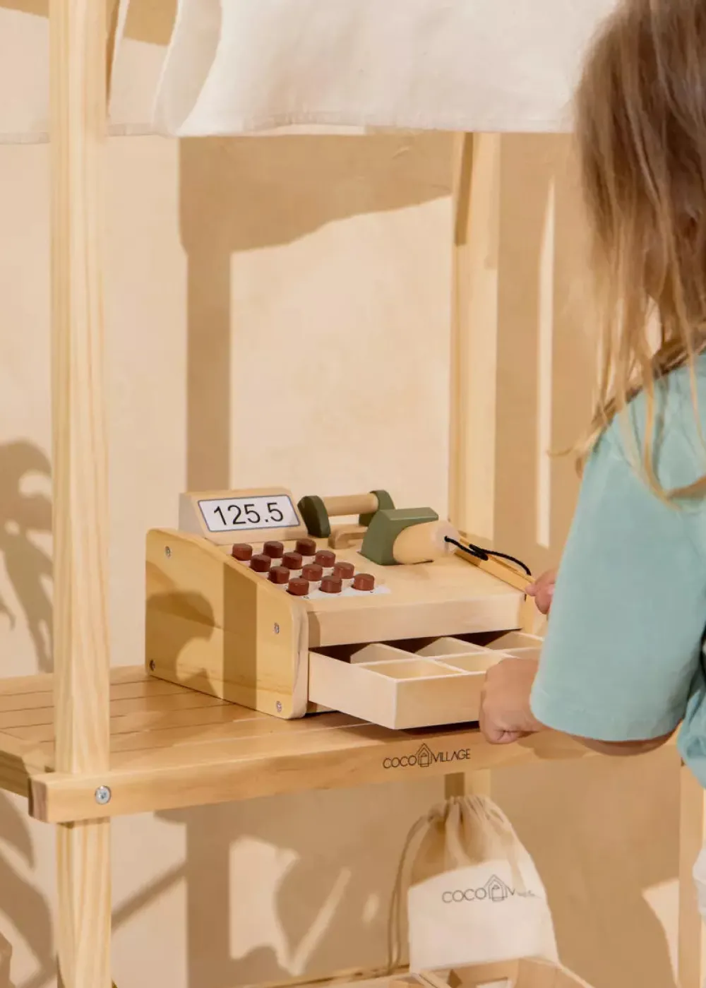 Coco Village Wooden Cash Register