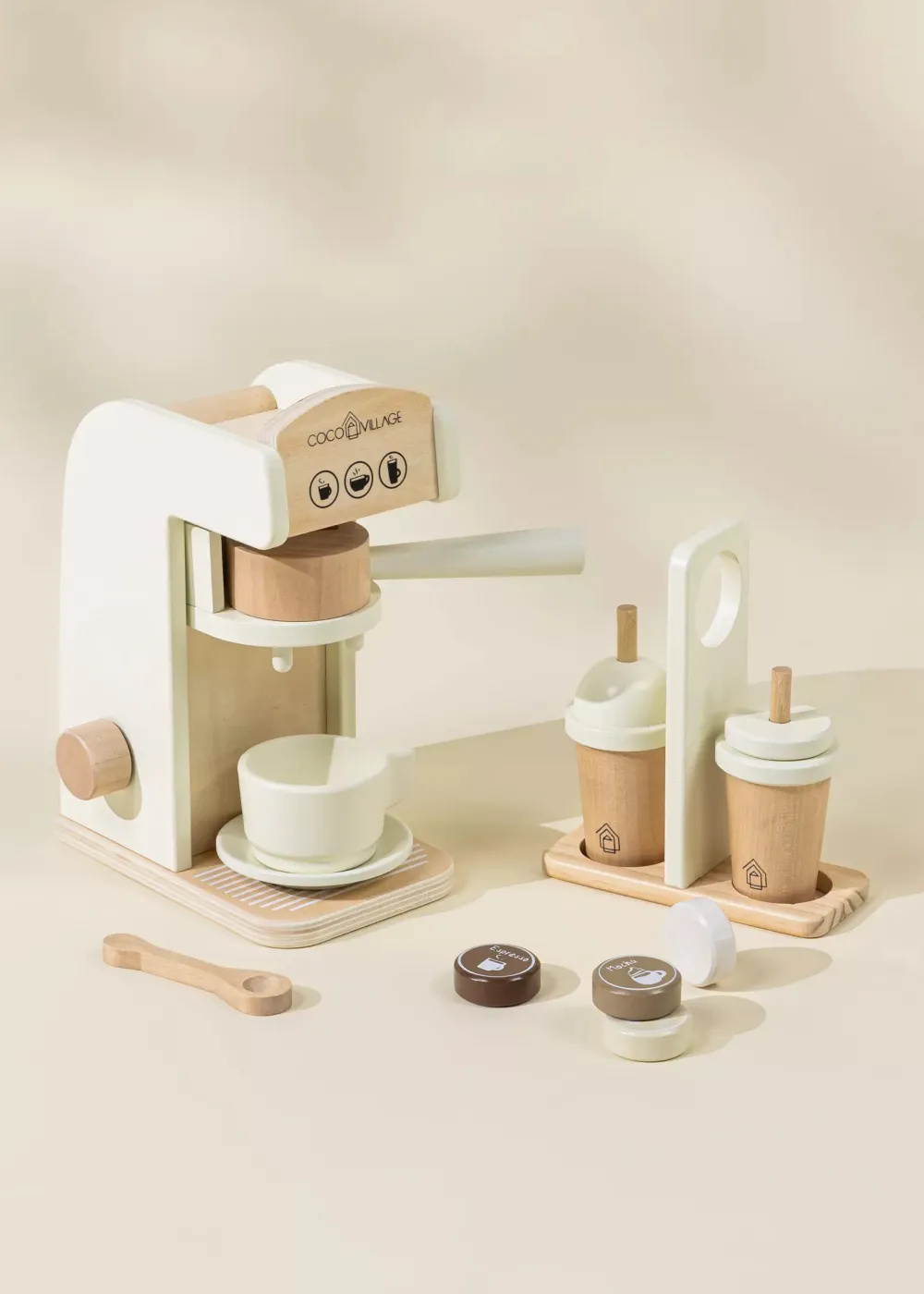 Coco Village Wooden Coffee Maker Set