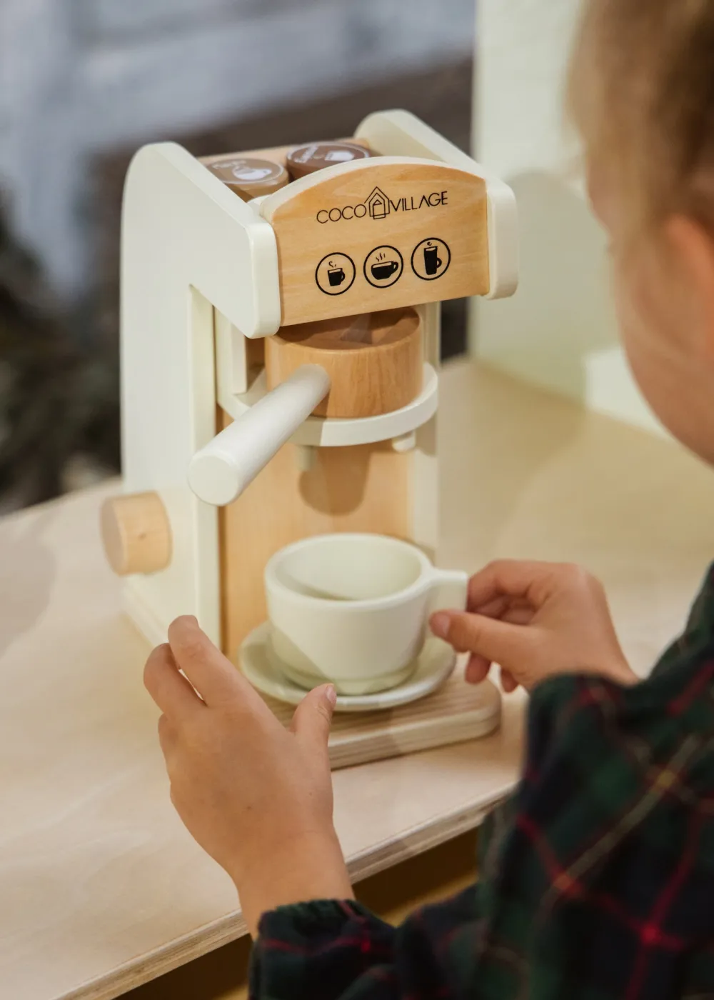 Coco Village Wooden Coffee Maker Set