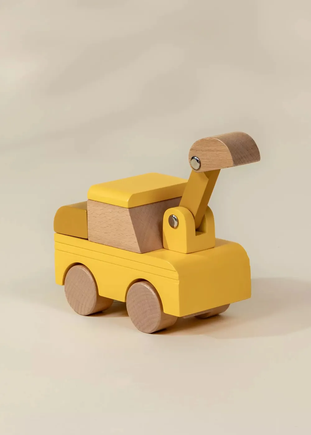 Coco Village Wooden Construction Vehicle - Excavator
