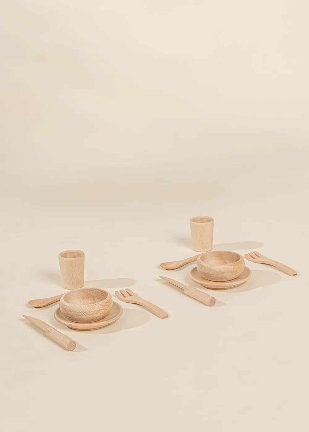 Coco Village Wooden Dinnerware Playset (12 Pcs)