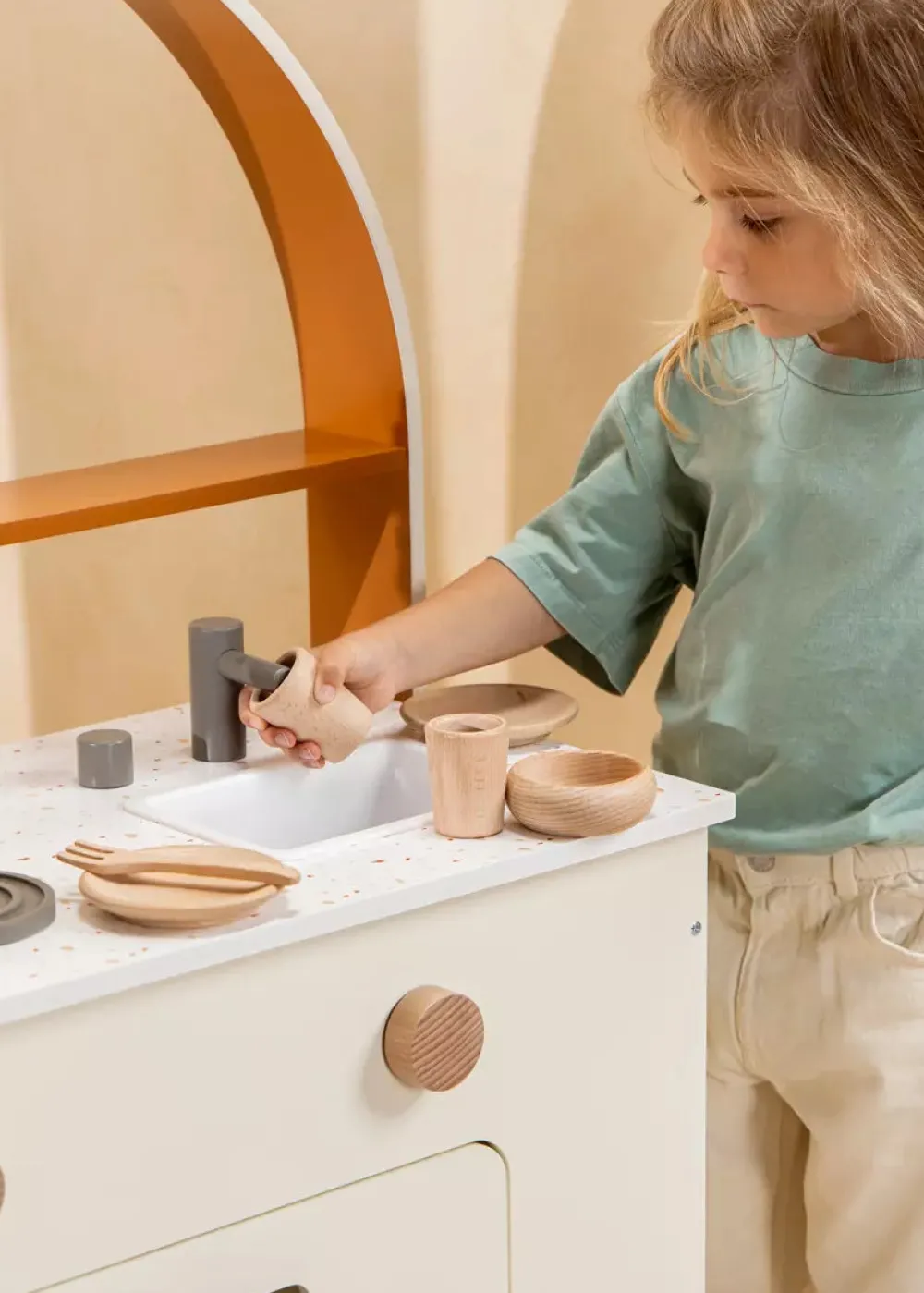 Coco Village Wooden Dinnerware Playset (12 Pcs)