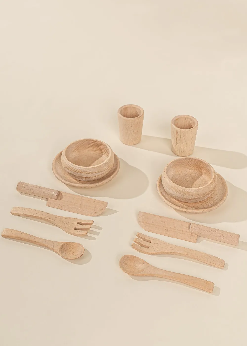 Coco Village Wooden Dinnerware Playset (12 Pcs)