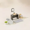 Coco Village Wooden Doll House Bathroom Furniture (6pcs)