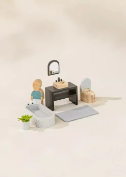 Coco Village Wooden Doll House Bathroom Furniture (6pcs)