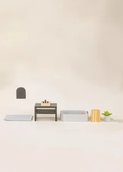 Coco Village Wooden Doll House Bathroom Furniture (6pcs)