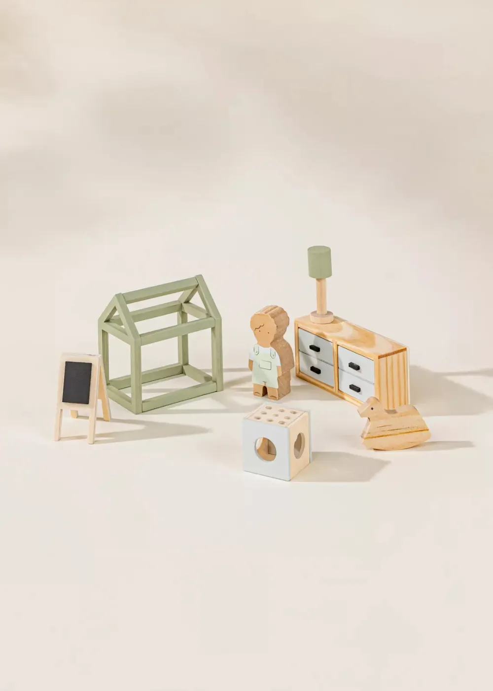 Coco Village Wooden Doll House Kids Room Furniture (10pcs)