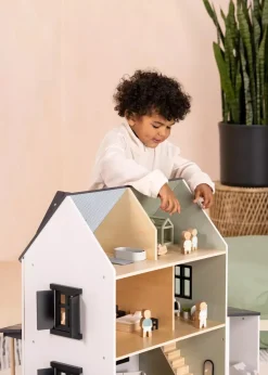 Coco Village Wooden Doll House Kids Room Furniture (10pcs)