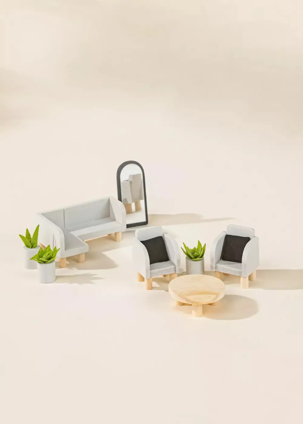 Coco Village Wooden Doll House Living Room Furniture (10pcs)