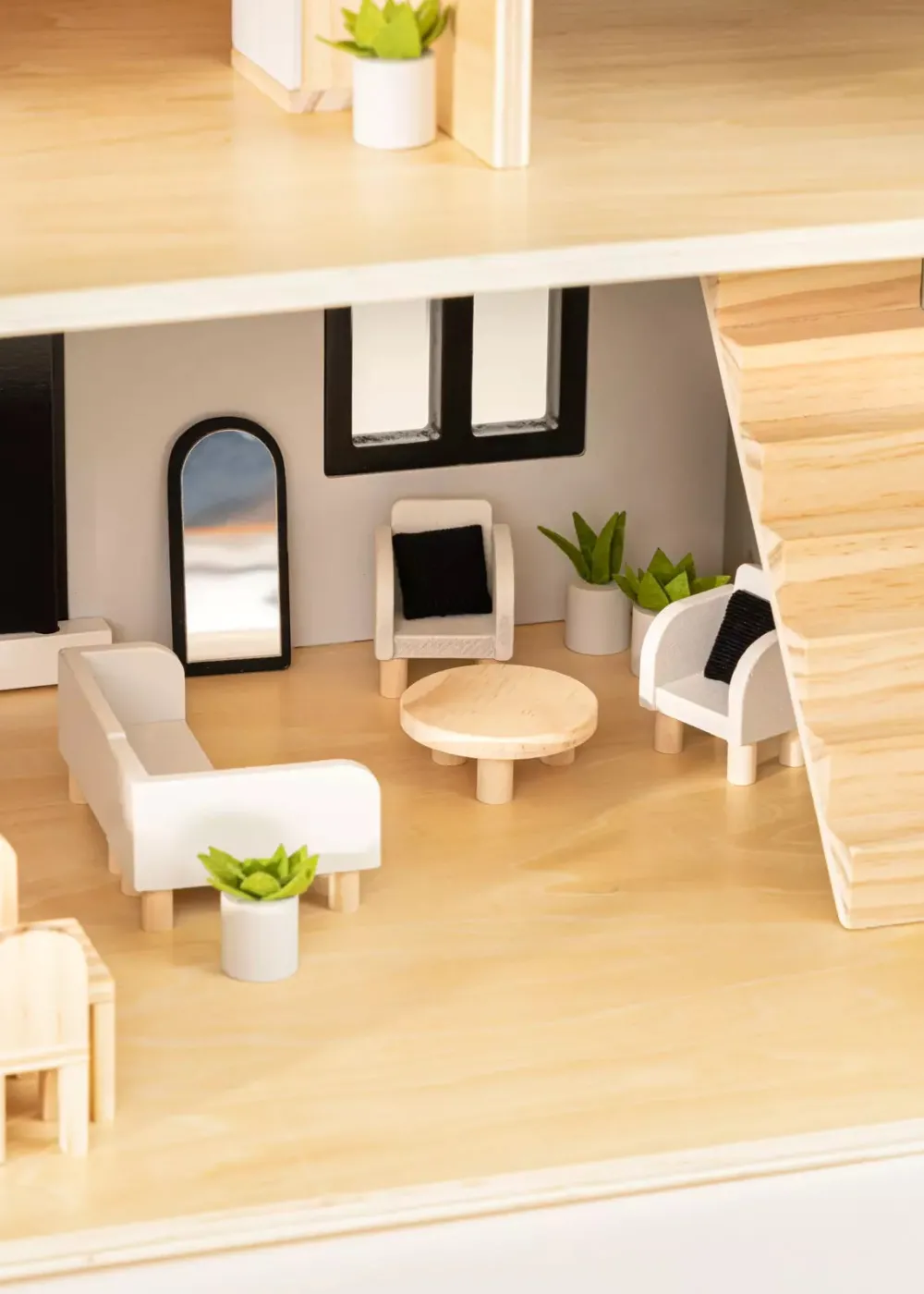 Coco Village Wooden Doll House Living Room Furniture (10pcs)