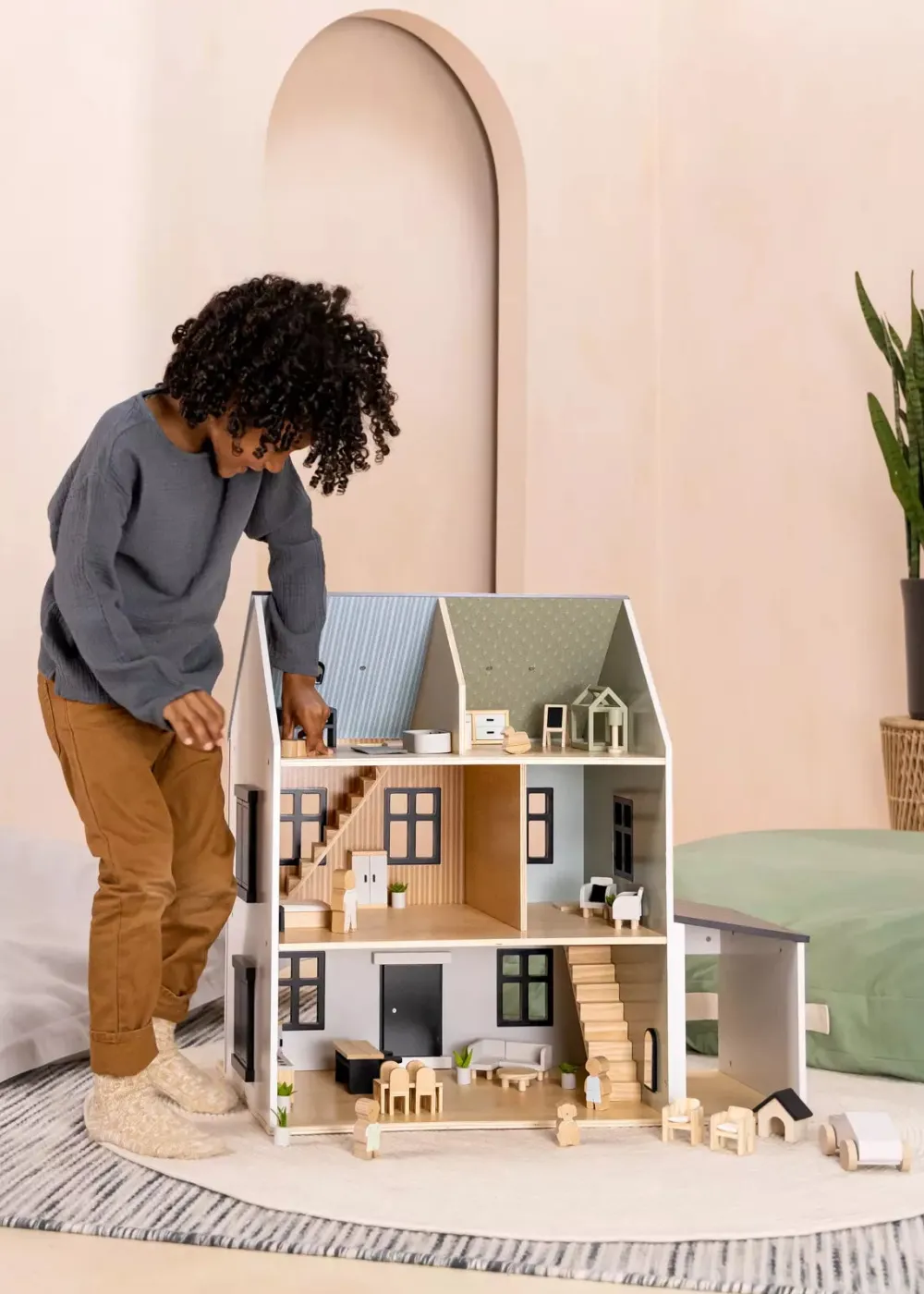 Coco Village Wooden Doll House Living Room Furniture (10pcs)