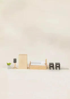 Coco Village Wooden Doll House Master Bedroom Furniture (9 pcs)