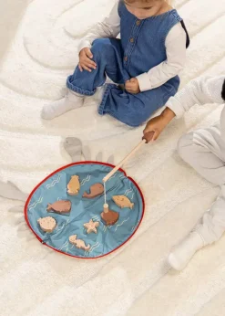 Coco Village Wooden Fishing Game with Bag