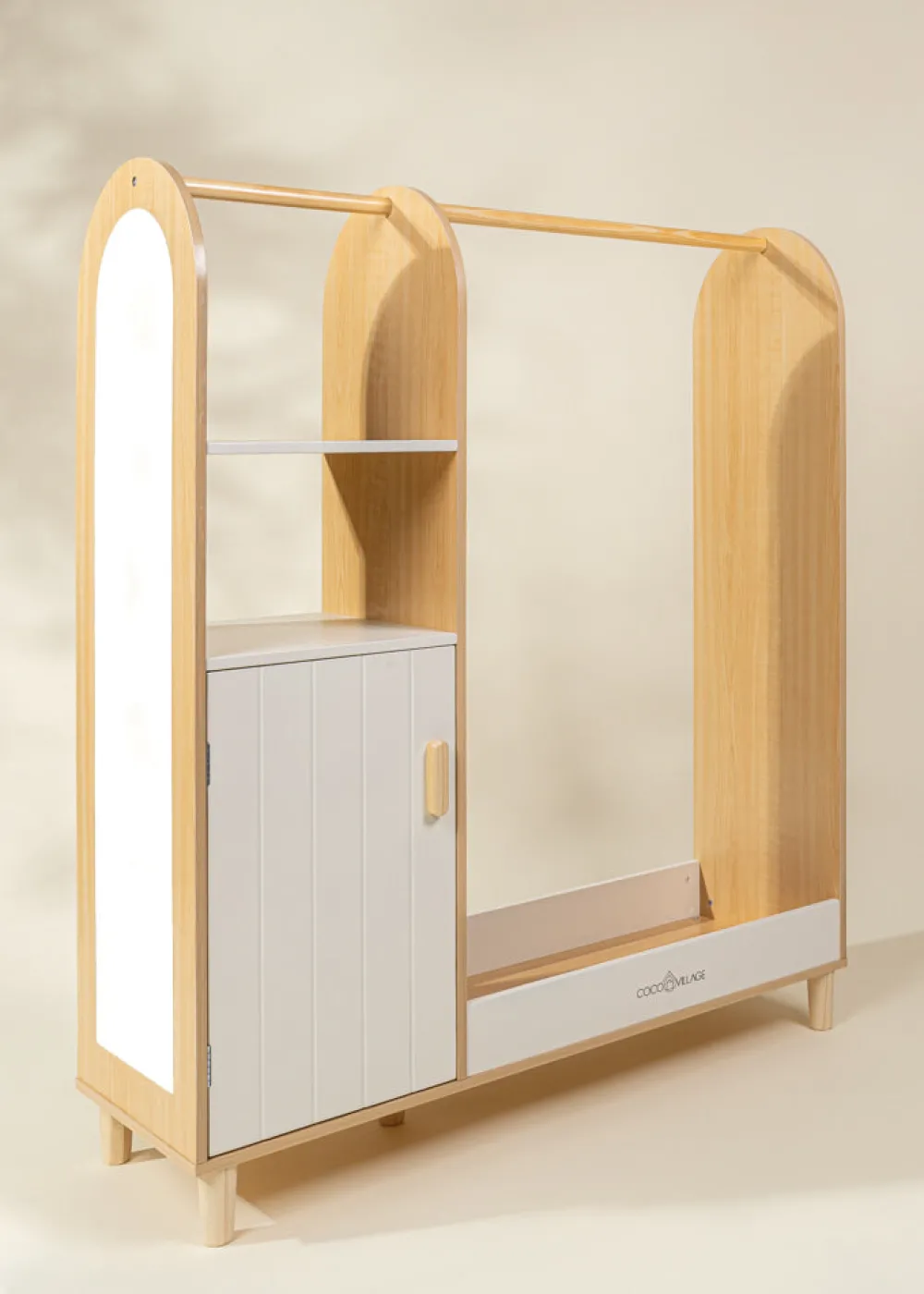 Coco Village Wooden Play Dress Up Wardrobe