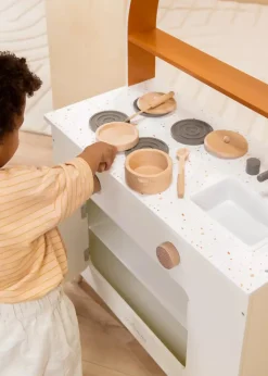 Coco Village Wooden Pots and Pans Playset (6 Pcs)