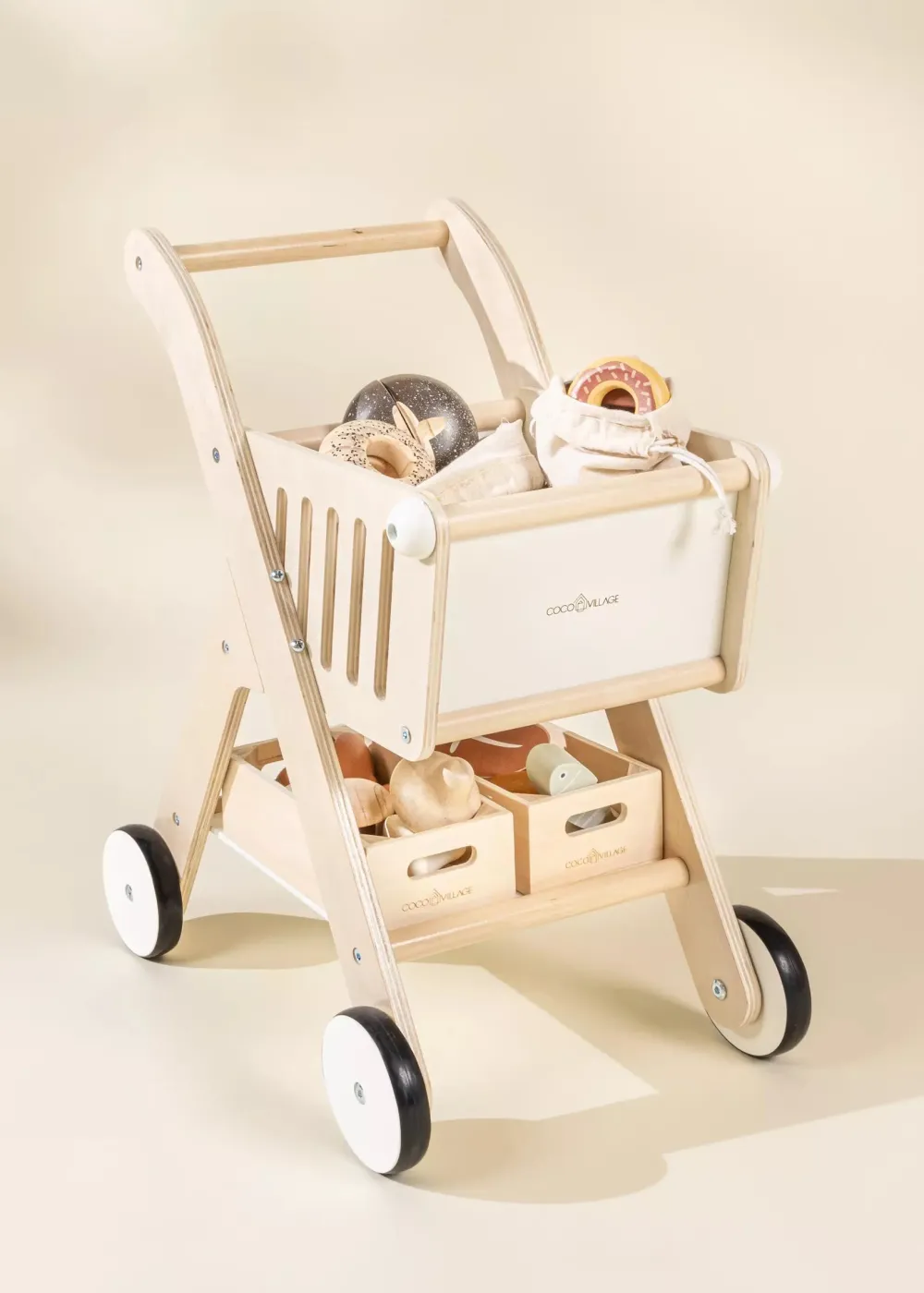 Coco Village Wooden Shopping Cart