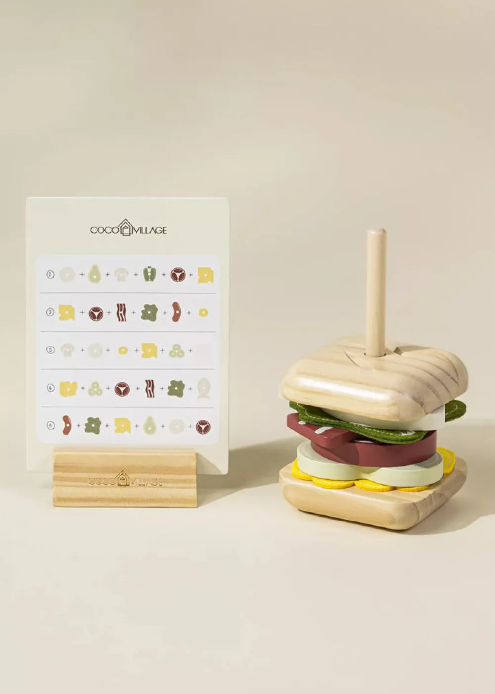 Coco Village Wooden Stackable Sandwich