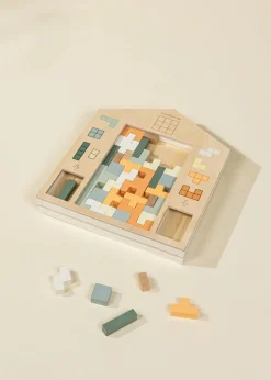 Coco Village Wooden Tetris Puzzle Toy (40 pcs)