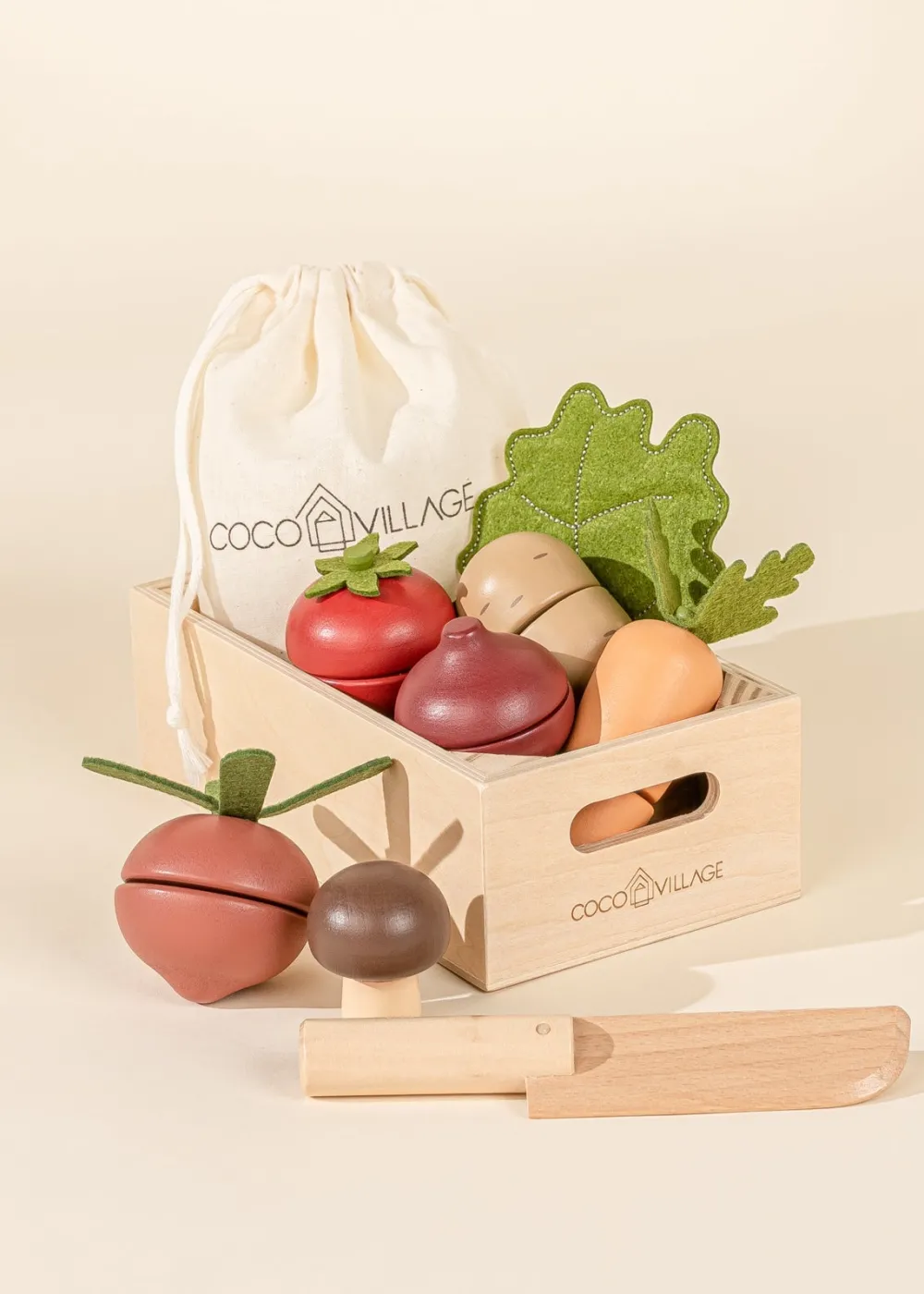 Coco Village Wooden Vegetables Playset